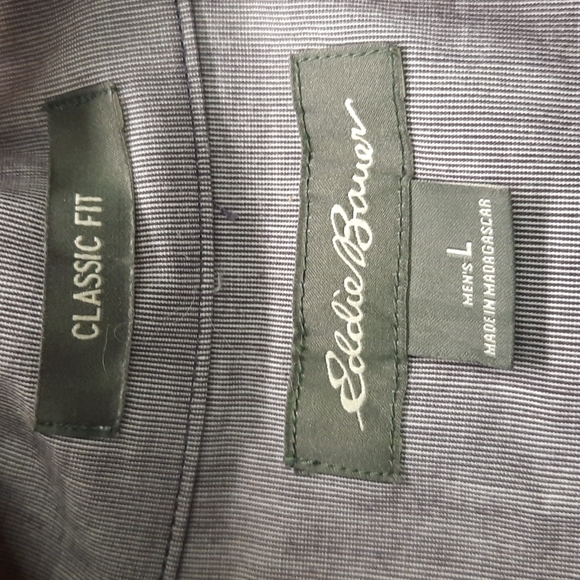 Eddie Bauer classic fit men's dress shirt size large - Picture 5 of 6